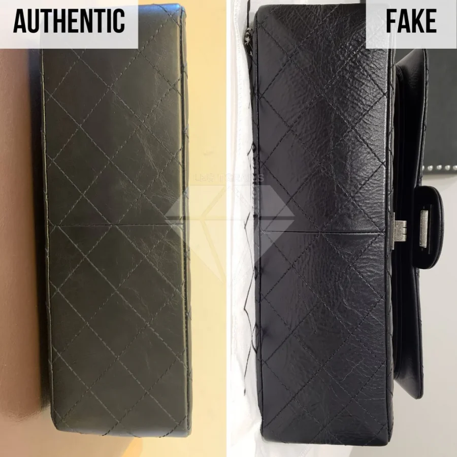 Đường may túi Chanel fake và real