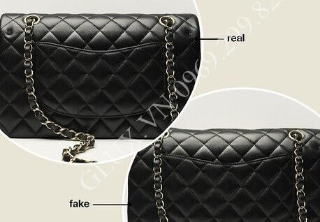 Chất liệu túi Chanel fake và real